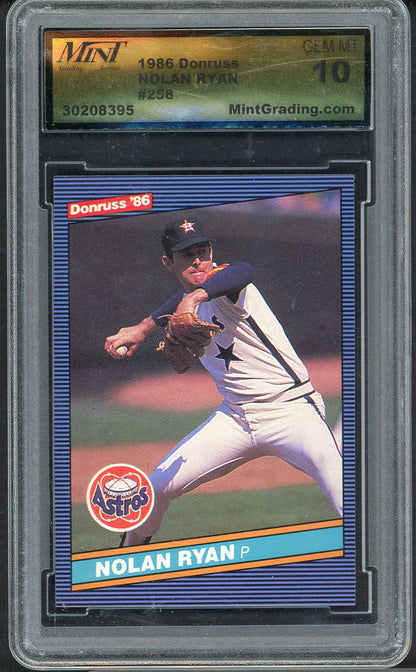 1986 Donruss #258 Nolan Ryan Astros MGS 10 GEM MINT 568082