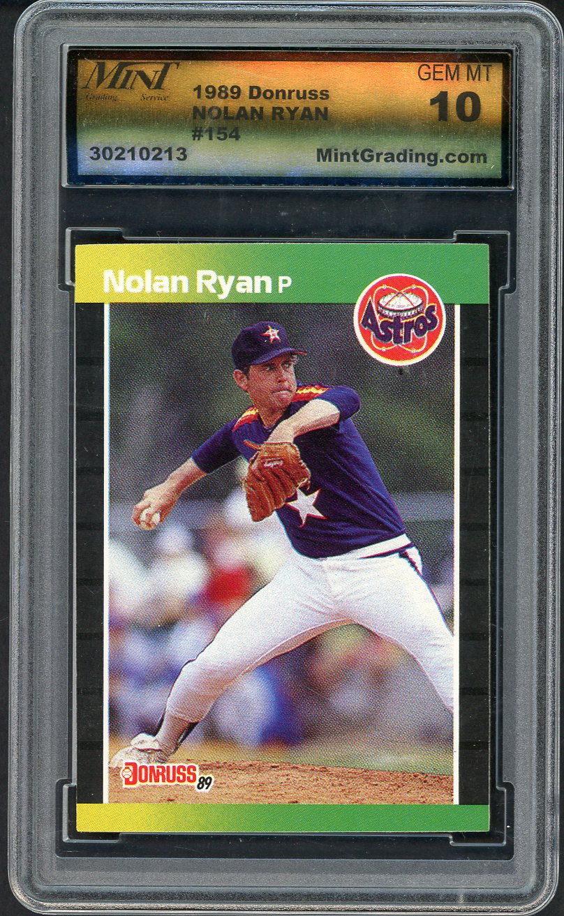 1989 Donruss #154 Nolan Ryan Astros MGS 10 GEM MINT 568083