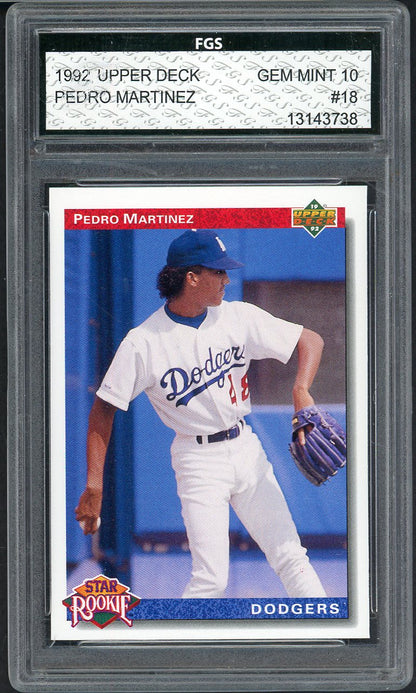 1992 Upper Deck #018 Pedro Martinez Dodgers FGS 10 GEM MINT 568084