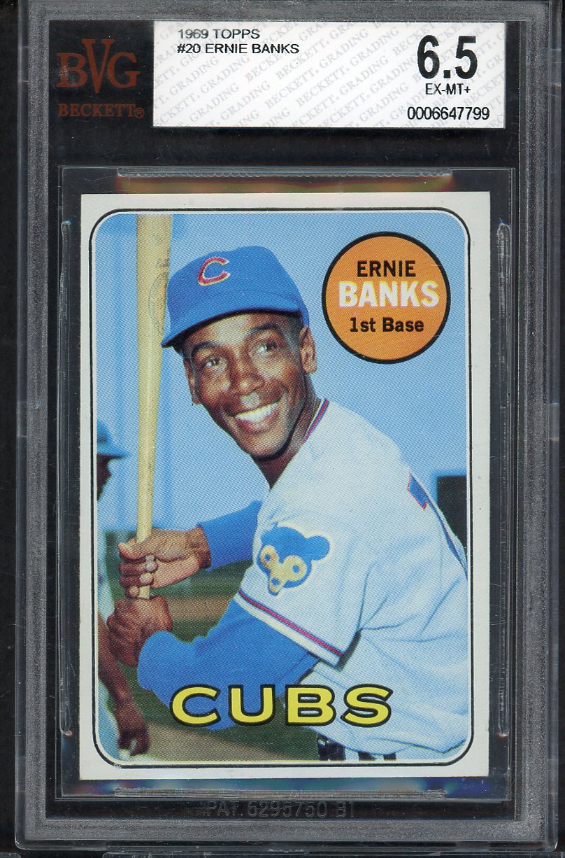 1969 Topps Baseball #020 Ernie Banks Cubs BVG 6.5 EX-MT+ 568090