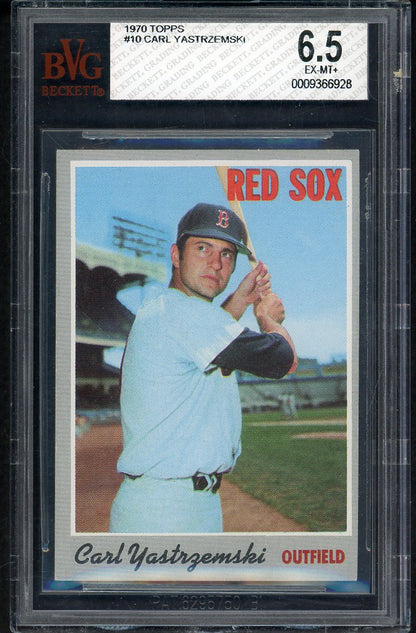 1970 Topps Baseball #010 Carl Yastrzemski Red Sox BVG 6.5 EX-MT+ 568092