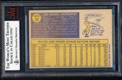 1970 Topps Baseball #010 Carl Yastrzemski Red Sox BVG 6.5 EX-MT+ 568092