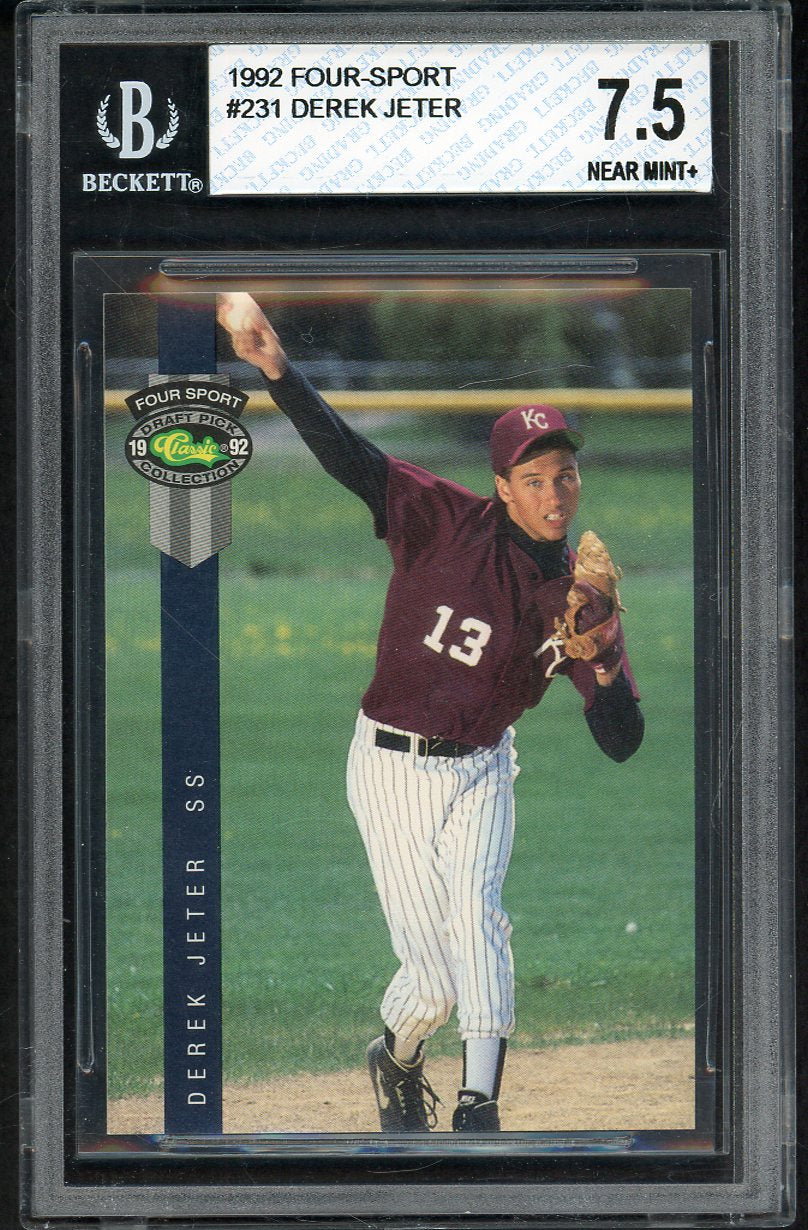 1992 Classic #231 Derek Jeter Yankees BVG 7.5 NM+ 568096
