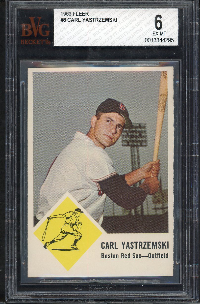 1963 Fleer Baseball #008 Carl Yastrzemski Red Sox BVG 6 EX-MT 568102