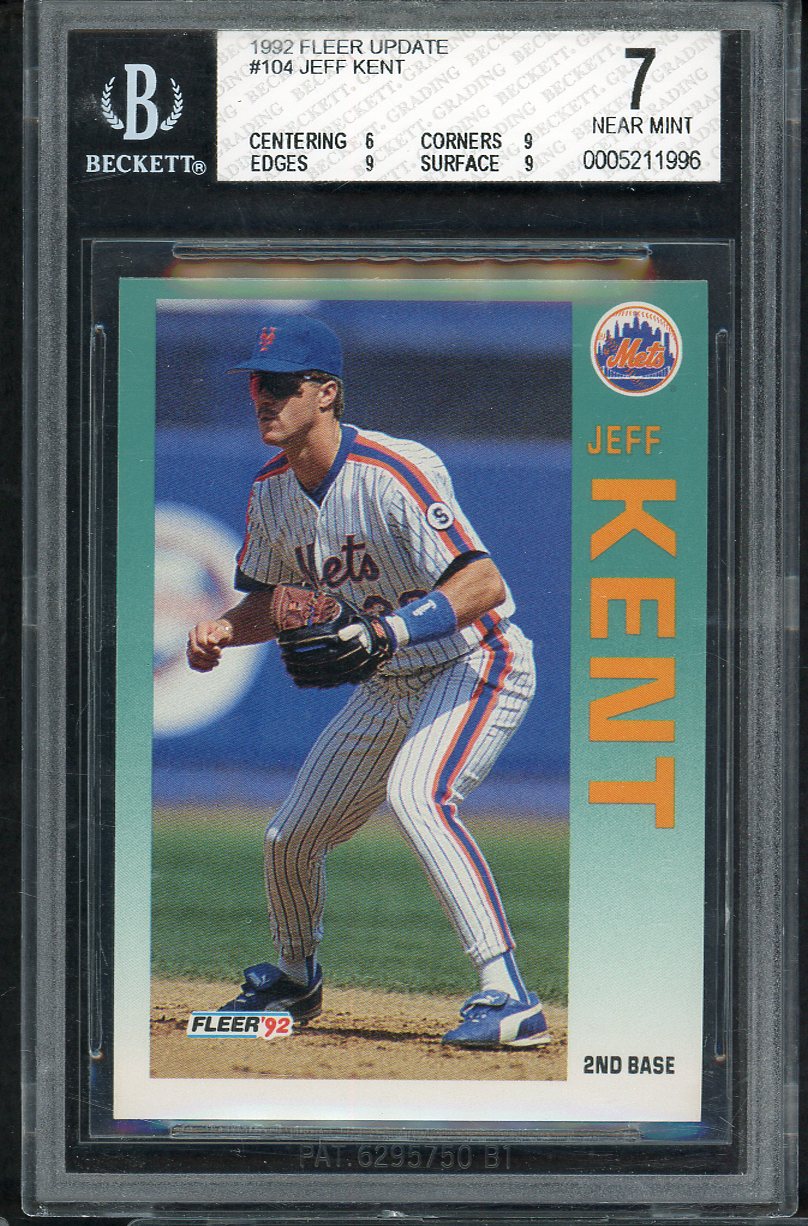 1992 Fleer Update #U104 Jeff Kent Mets BVG 7 NM 568106