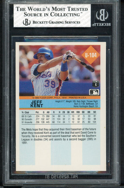1992 Fleer Update #U104 Jeff Kent Mets BVG 7 NM 568106