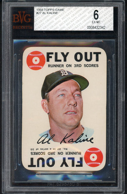 1968 Topps Baseball Game #027 Al Kaline Tigers BVG 6 EX-MT 568107