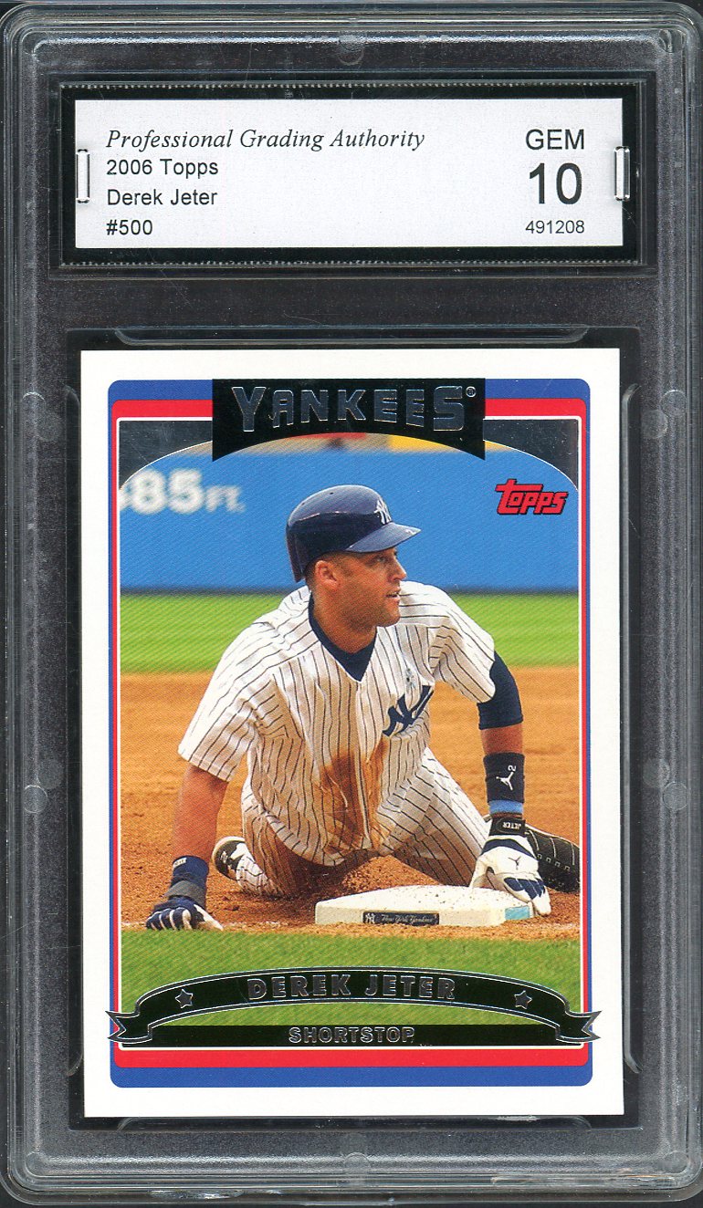 2006 Topps #500 Derek Jeter Yankees PGA 10 GEM MINT 568124
