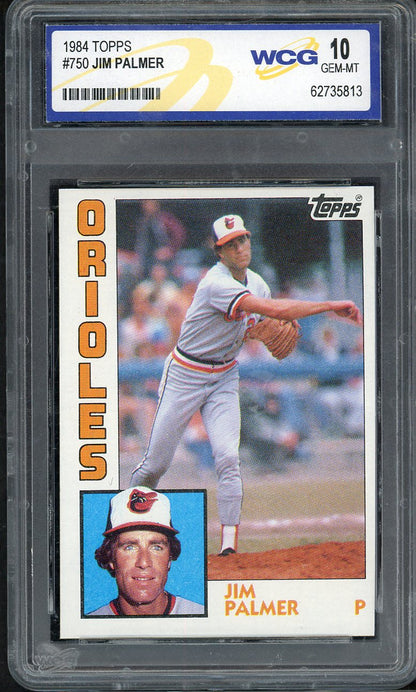 1984 Topps #750 Jim Palmer Orioles WGC 10 GEM MINT 568126