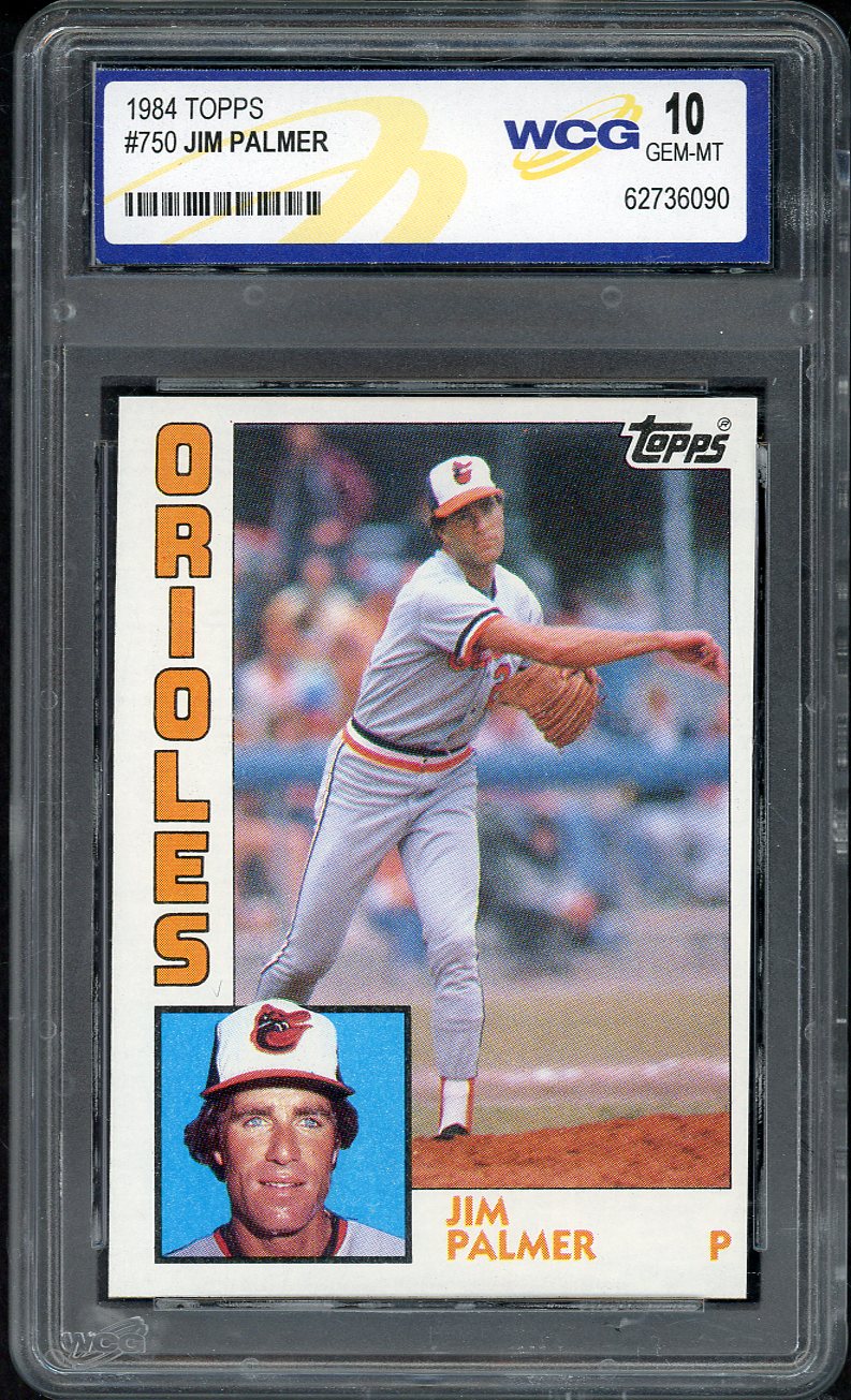1984 Topps #750 Jim Palmer Orioles WGC 10 GEM MINT 568127