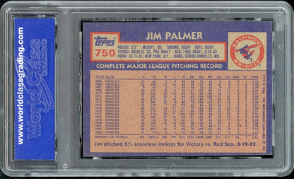 1984 Topps #750 Jim Palmer Orioles WGC 10 GEM MINT 568127