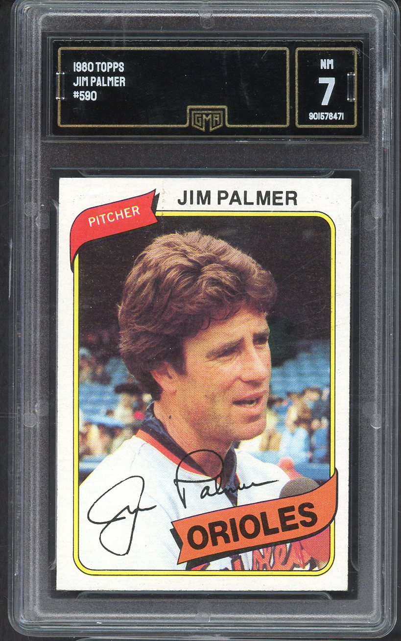 1980 Topps Baseball #590 Jim Palmer Orioles GMA 7 NM 568129