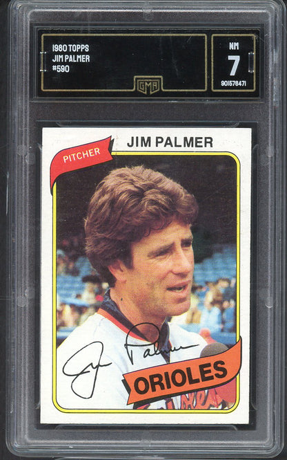 1980 Topps Baseball #590 Jim Palmer Orioles GMA 7 NM 568129