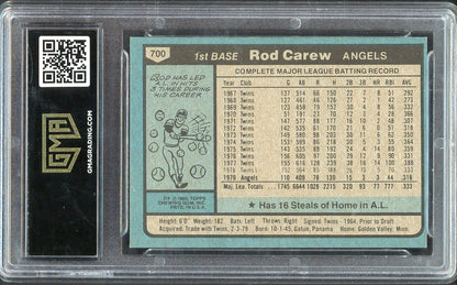 1980 Topps Baseball #700 Rod Carew Angels GMA 7 NM 568133