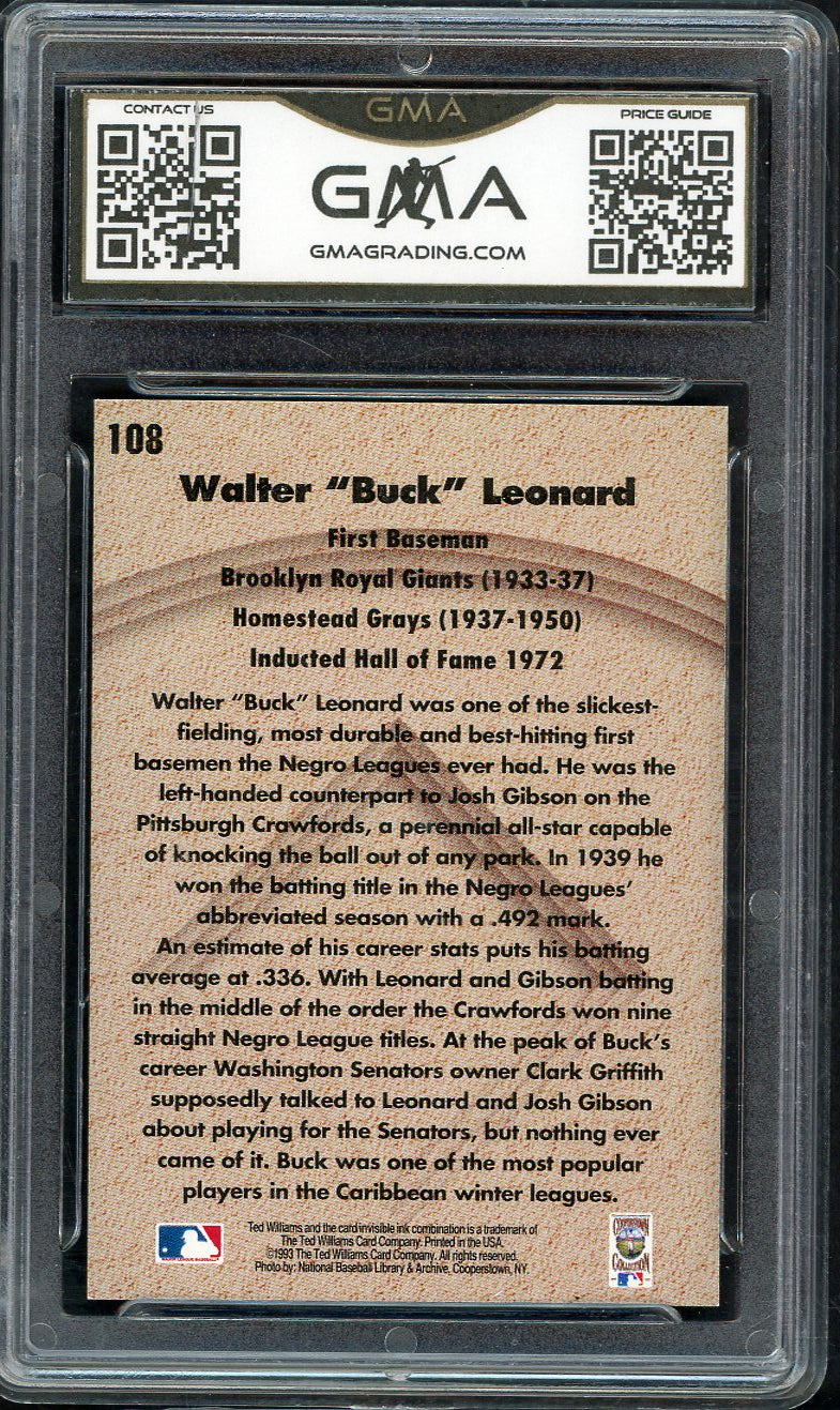 1993 Ted Williams Co #108 Buck Leonard GMA 6.5 EX-MT+ 568135