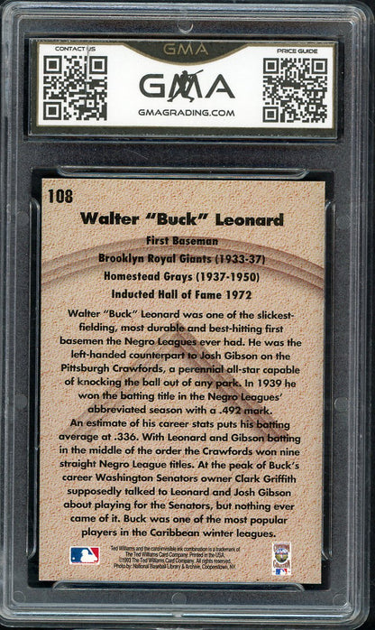 1993 Ted Williams Co #108 Buck Leonard GMA 6.5 EX-MT+ 568135