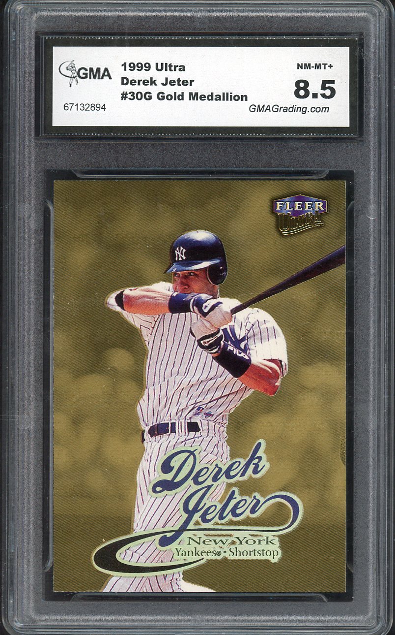1999 Fleer Ultra #30G Derek Jeter Yankees GMA 8.5 NM/MT+ Gold 568137