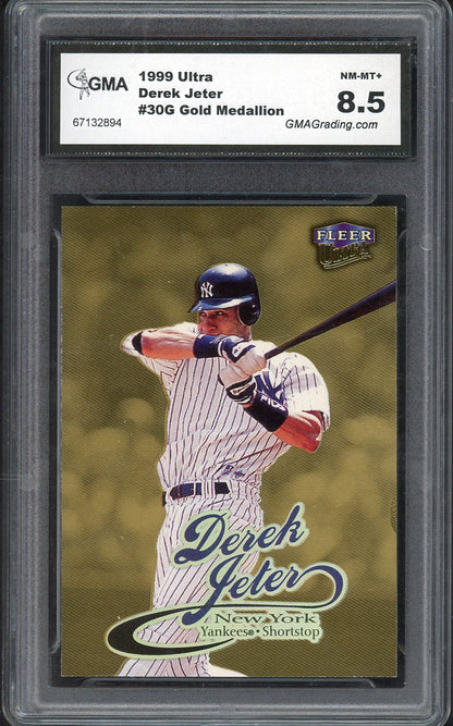 1999 Fleer Ultra #30G Derek Jeter Yankees GMA 8.5 NM/MT+ Gold 568137