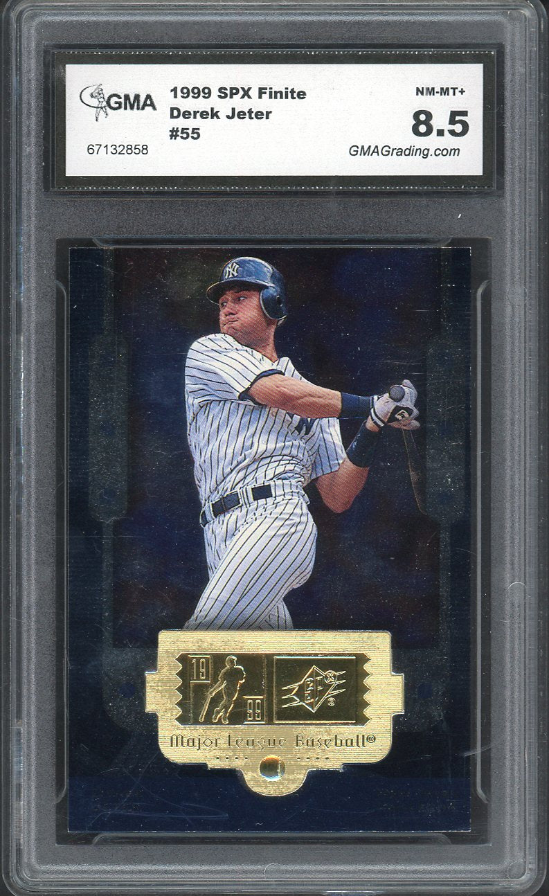 1999 SPx Finite #055 Derek Jeter Yankees GMA 8.5 NM/MT+ 568138