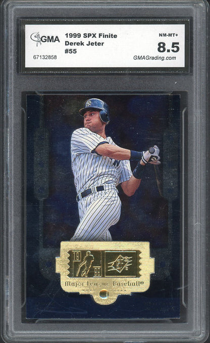 1999 SPx Finite #055 Derek Jeter Yankees GMA 8.5 NM/MT+ 568138