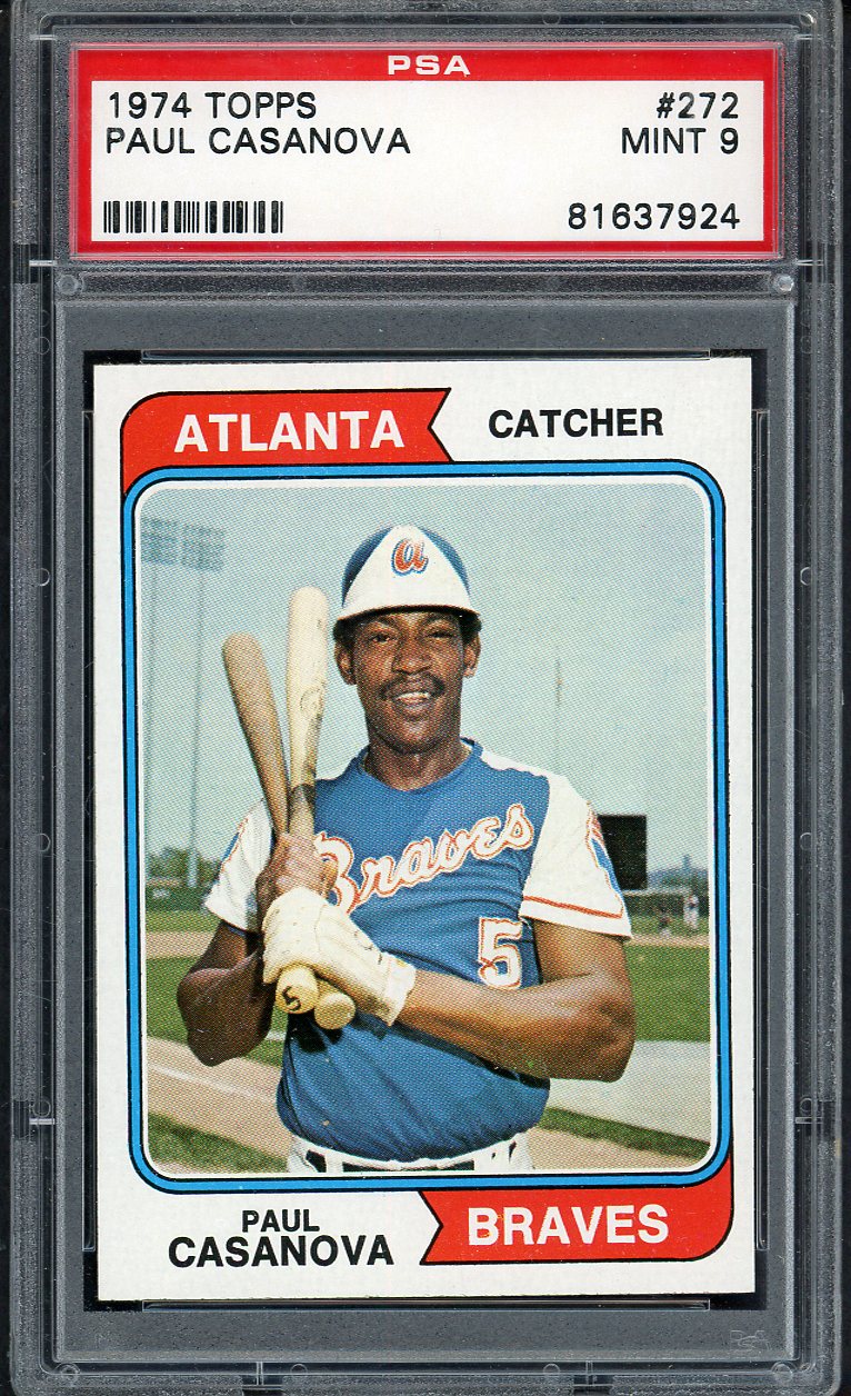 1974 Topps Baseball #272 Paul Casanova Braves PSA 9 MINT 568158
