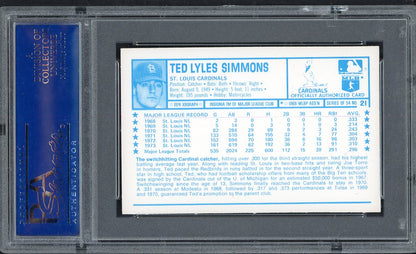 1974 Kelloggs Baseball #021 Ted Simmons Cardinals PSA 9 MINT 568166