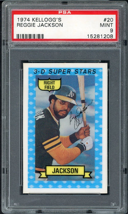 1974 Kelloggs Baseball #020 Reggie Jackson A's PSA 9 MINT 568167