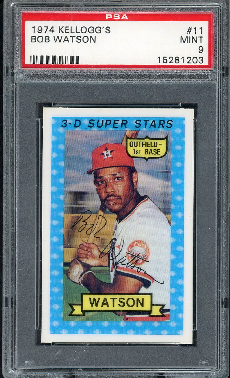 1974 Kelloggs Baseball #011 Bob Watson Astros PSA 9 MINT 568169