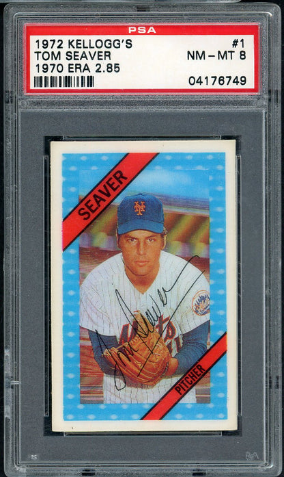 1972 Kelloggs Baseball #001 Tom Seaver Mets PSA 8 NM/MT 568172