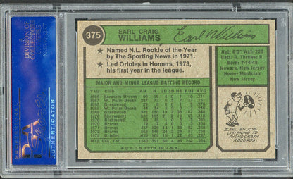 1974 Topps Baseball #375 Earl Williams Orioles PSA 8 NM/MT 568174