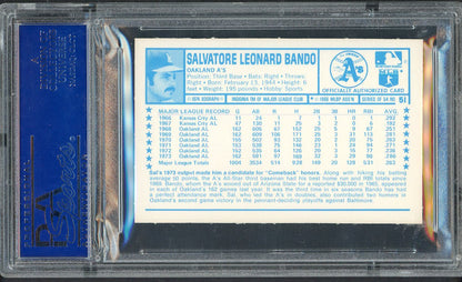 1974 Kelloggs Baseball #051 Sal Bando A's PSA 9 MINT 568178