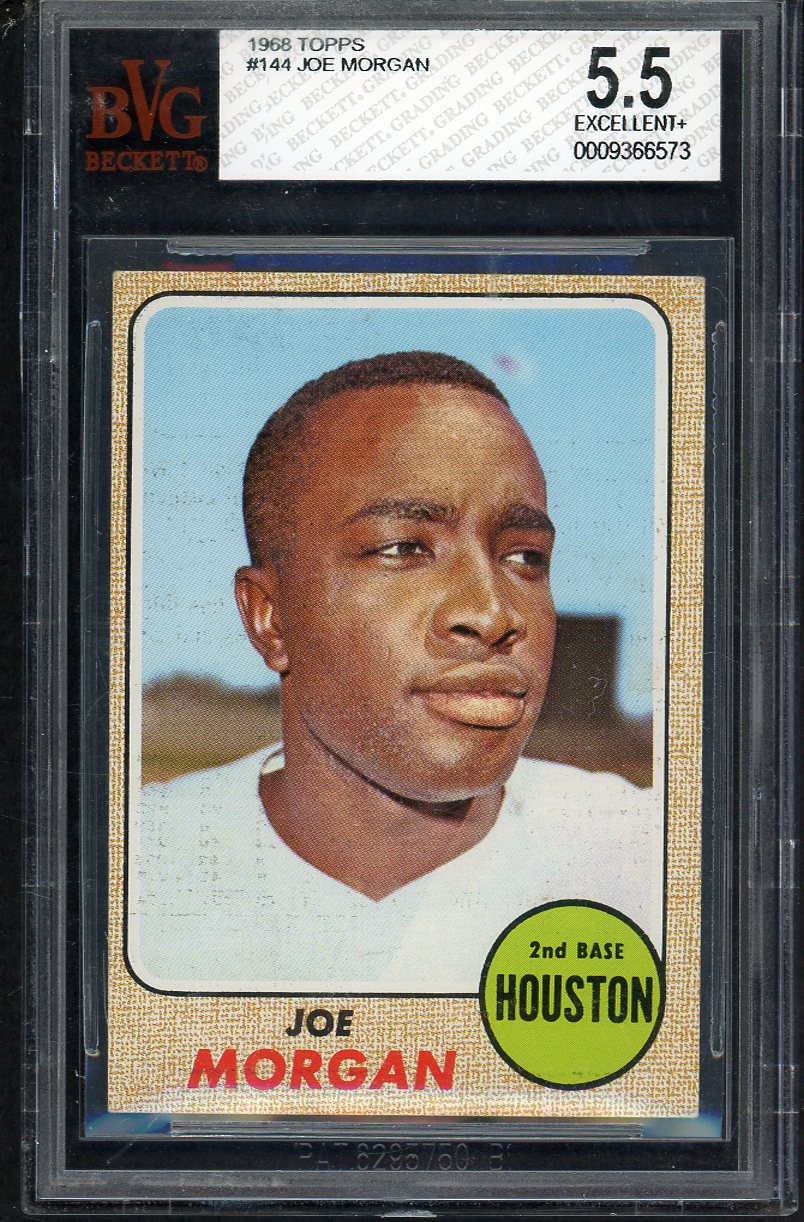 1968 Topps Baseball #144 Joe Morgan Astros BVG 5.5 EX+ 568182