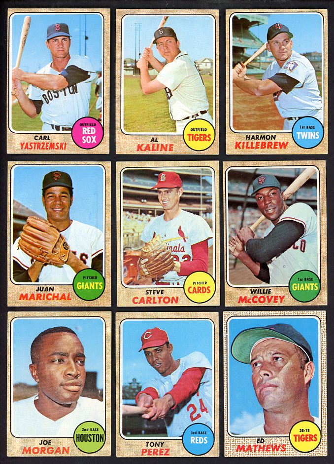 1968 Topps Set Lot 560 Diff EX-MT Kaline Killebrew Yastrzemski 568183