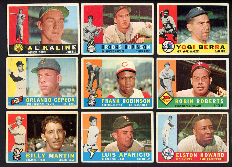 1960 Topps Set Lot 385 Diff VG/VG-EX Berra Kaline Robinson 568184