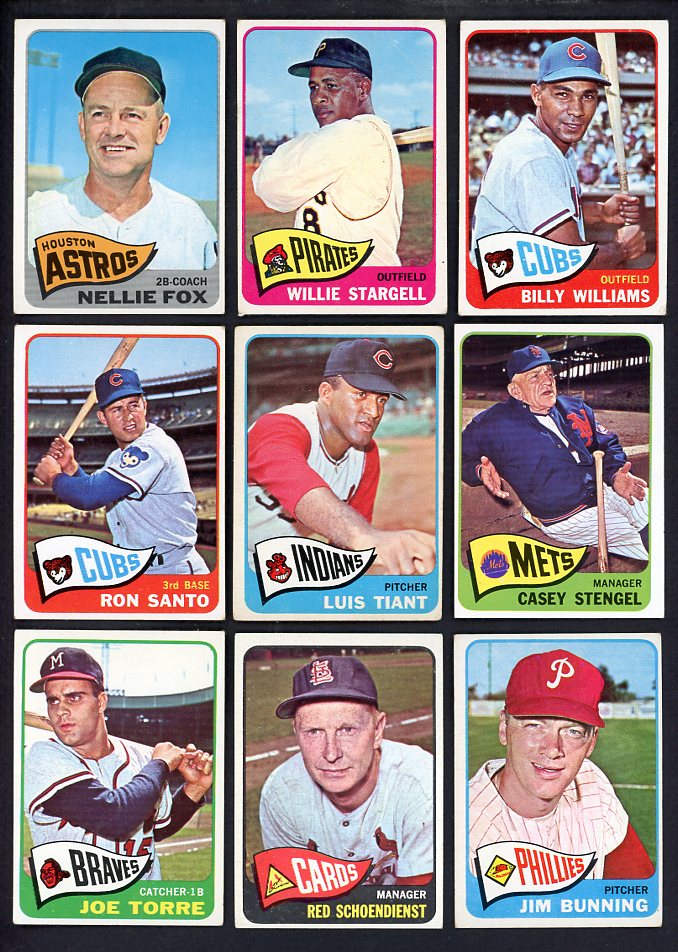 1965 Topps Set Lot 456 Diff EX+/EX-MT Stargell Bunning Fox 568185