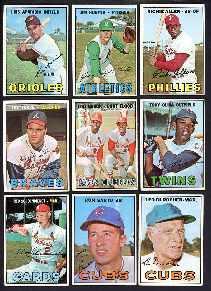 1967 Topps Set Lot 400 Diff EX+/EX-MT Hunter Allen Aparicio 568186