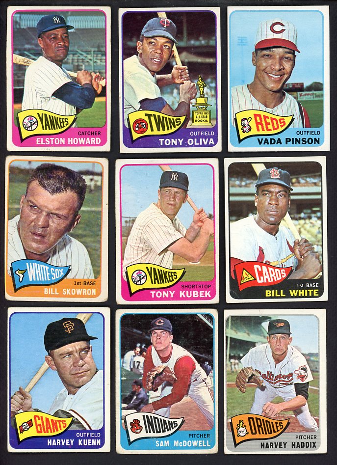 1965 Topps Set Lot 77 Diff VG Below Oliva Pinson Howard 568190