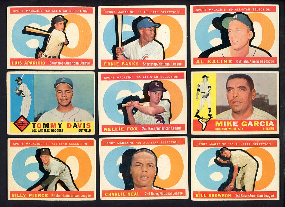 1960 Topps High Number Set Lot 53 Diff VG/VG-EX Banks Kaline 568193
