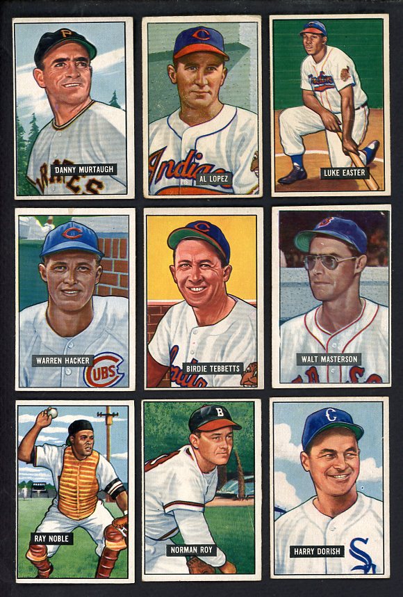 1951 Bowman High Number Set Lot 22 Diff EX+/EX-MT Lopez 568198
