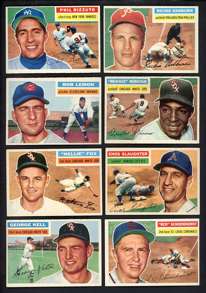 1956 Topps Set Lot 262 Diff EX-MT/NR-MT Rizzuto Lemon Fox 568199
