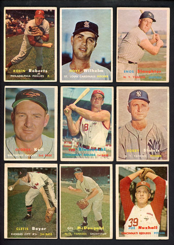 1957 Topps Set Lot 57 Diff VG-EX/EX Wilhelm Slaughter Roberts 568200