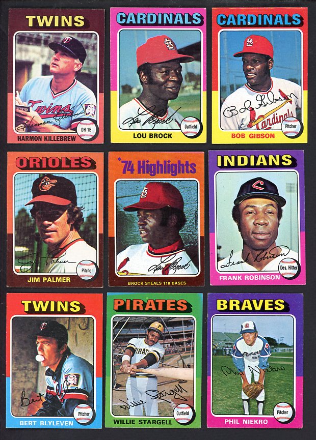 1975 Topps Mini Star Set Lot 12 Diff EX-MT Stargell Gibson Brock 568208