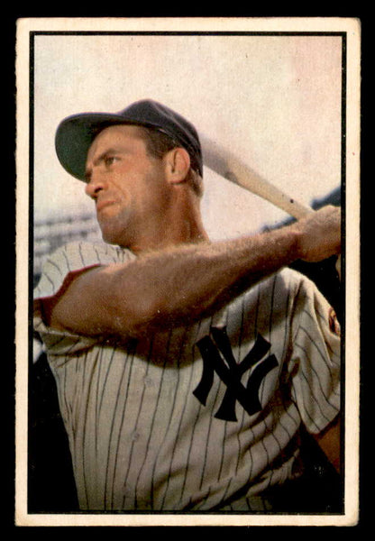 1953 Bowman Color Baseball # 84 Hank Bauer Yankees VG-EX 568353
