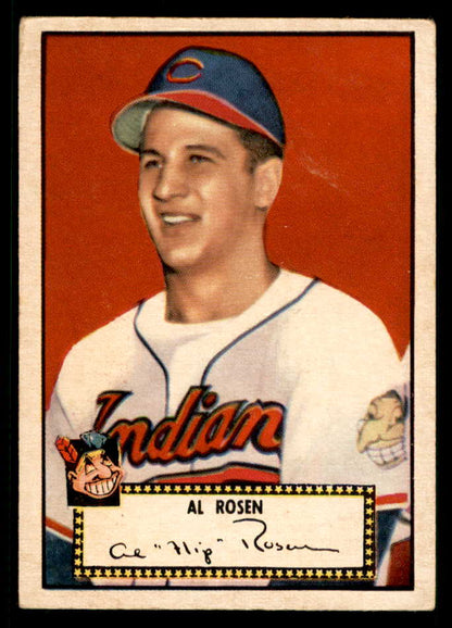 1952 Topps Baseball # 10 Al Rosen Indians VG-EX Red 568374