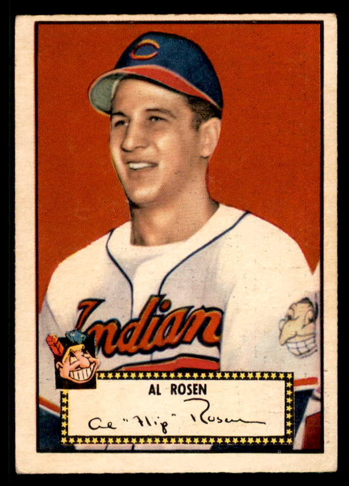 1952 Topps Baseball # 10 Al Rosen Indians VG-EX Red 568377