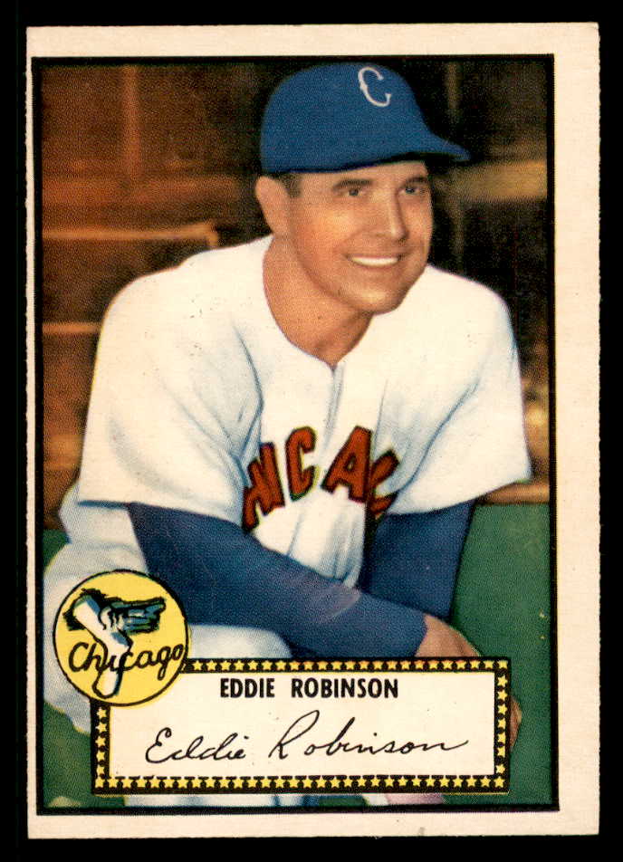 1952 Topps Baseball # 32 Eddie Robinson White Sox EX-MT Red 568388
