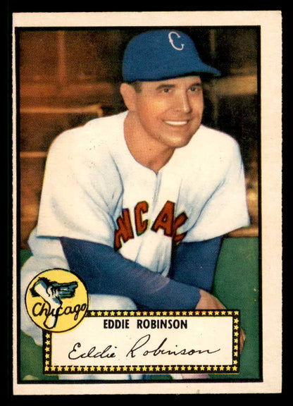 1952 Topps Baseball # 32 Eddie Robinson White Sox EX-MT Red 568388