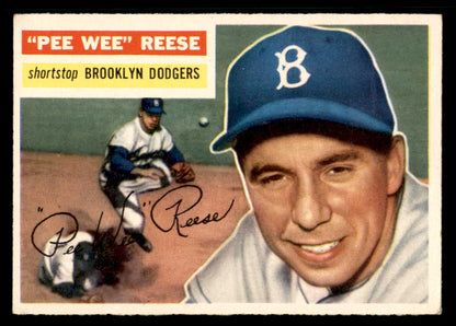 1956 Topps Baseball #260 Pee Wee Reese Dodgers VG-EX 568390