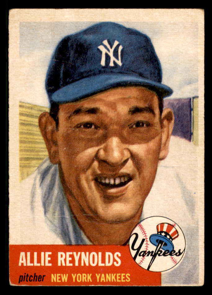 1953 Topps Baseball #141 Allie Reynolds Yankees GD-VG 568394