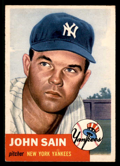 1953 Topps Baseball #119 Johnny Sain Yankees EX-MT 568396
